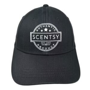 Scentsy Baseball Cap Black One Size Embroidered Adjustable Cotton Hat OSFM Logo